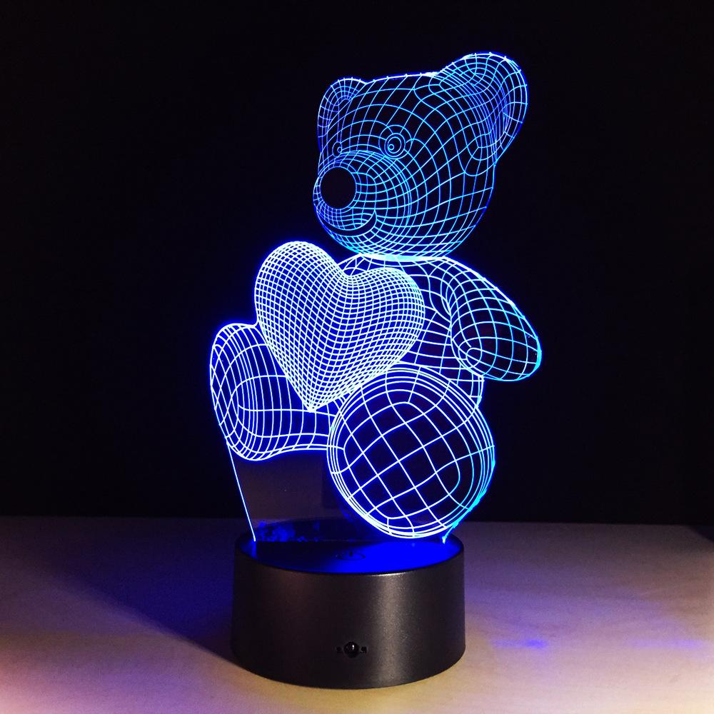 Veilleuse Ours 3D Led