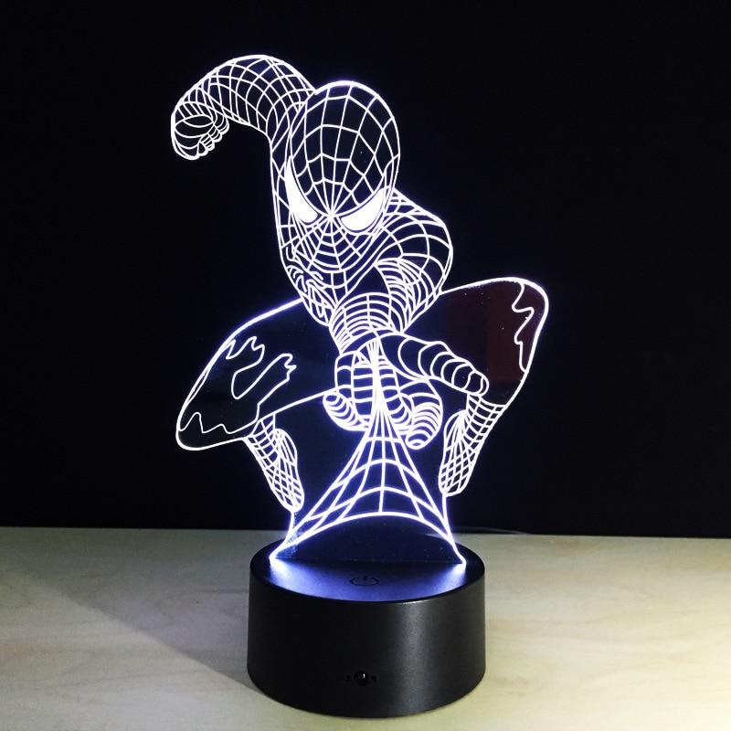 Lampe LED 3D Spiderman