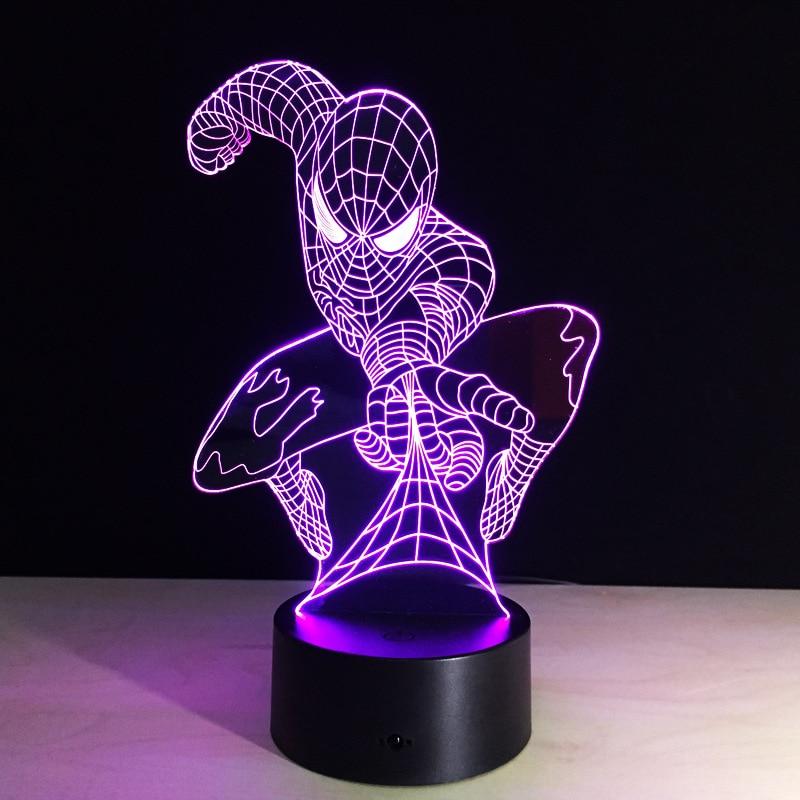 Lampe LED 3D Spiderman